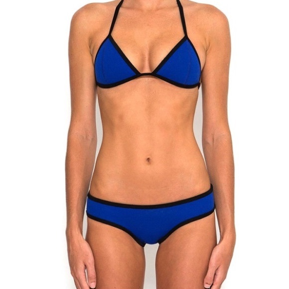 Triangl Two-Piece Swim Suit Set in Malibu Blue - Picture 3 of 9